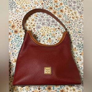 Dooney & Bourke Red and Brown Leather Hobo